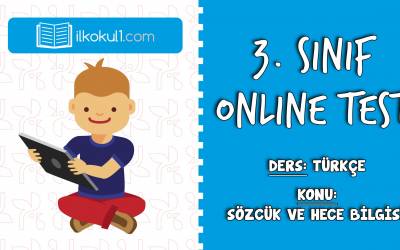3. Sınıf Türkçe -SÖZCÜK ve HECE BİLGİSİ- Online Test