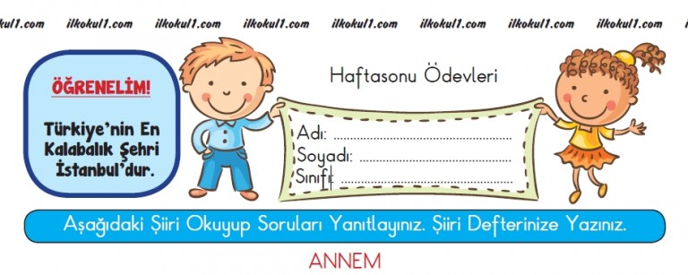 6-8 Mayıs Haftasonu Ödevi