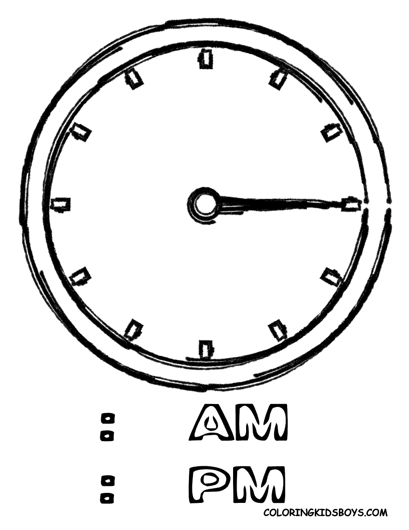 0315_Clock_Coloringkidsboys.gif Sınıf Öğretmenleri İçin Ücretsiz