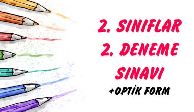 2. Sınıflar 2. Deneme Sınavı