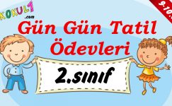 2016-2017 2. Sınıf Gün Gün 1. Dönem Tatil Ödevleri (9-10. GÜN)