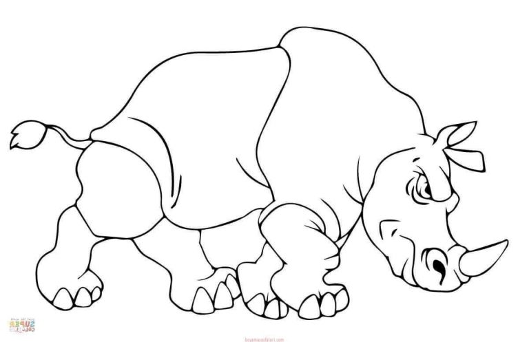 Gergedan Boyama Sayfaları