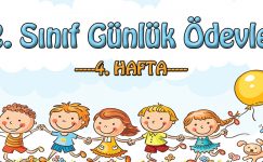2. Sınıf Günlük Ödevler -2. Dönem 4. Hafta-
