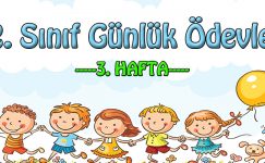 2. Sınıf Günlük Ödevler -2. Dönem 3. Hafta-