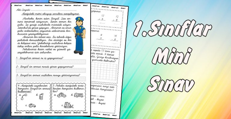 1. Sınıf -Mini Sınav-