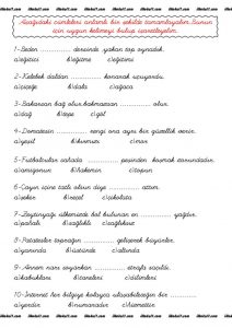 thumbnail of cümle tamamlama etkinlik yaprağı 3