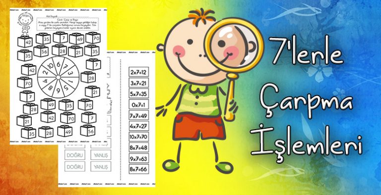 7’lerle Çarpma Etkinlik Sayfaları