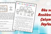 1. Sınıf Oku ve Renklendir Etkinlik Sayfası