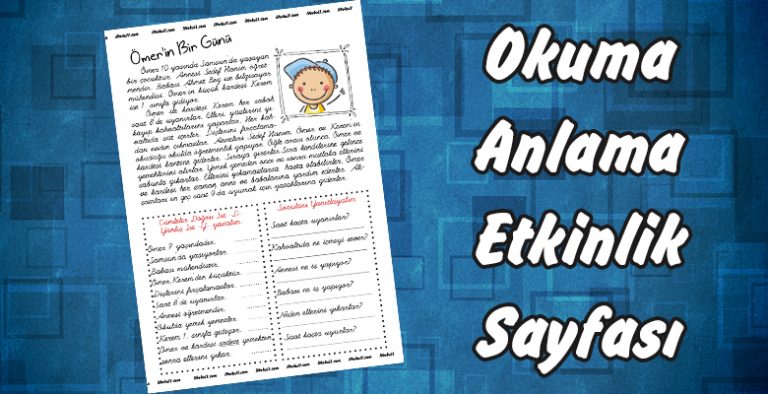 Ömer’in Bir Günü -1. Sınıflar İçin Okuma Anlama- Çalışma Sayfası Ömer’in Bir Günü -1. Sınıflar İçin Okuma Anlama- Çalışma Sayfası