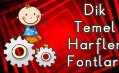 Dik Temel Harfler Fontları