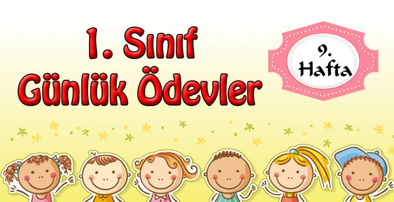 1. Sınıf Günlük Ödevler -2. Dönem 9. Hafta-