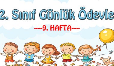 2. Sınıf Günlük Ödevler -2. Dönem 9. Hafta-