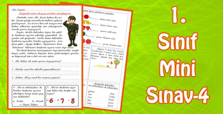 1. Sınıf Mini Sınav -4-