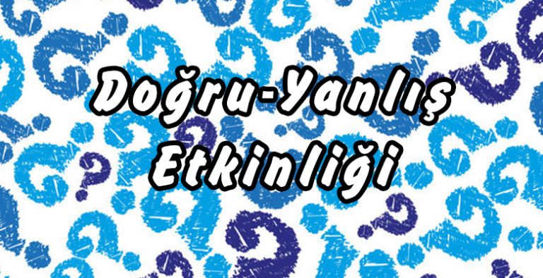 1. Sınıf Sene Sonu Doğru-Yanlış Etkinliği