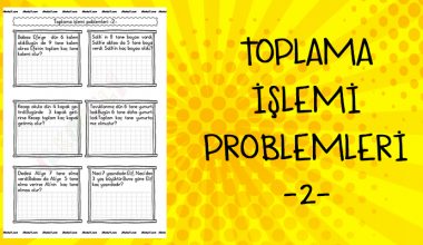 Toplama İşlemi Problemleri -2-