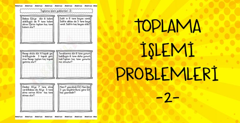 Toplama İşlemi Problemleri -2-