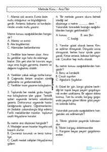 thumbnail of ANA FİKİR ANA DÜŞÜNCE ETKİNLİKLERİ TEST 2