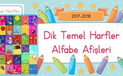Dik Temel Harfler Alfabe Afişleri