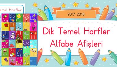 Dik Temel Harfler Alfabe Afişleri