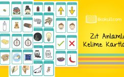 Zıt Anlamlı Kelime Kartları