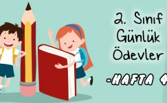 2. Sınıf Günlük Ödevler -1. Dönem 4. Hafta-