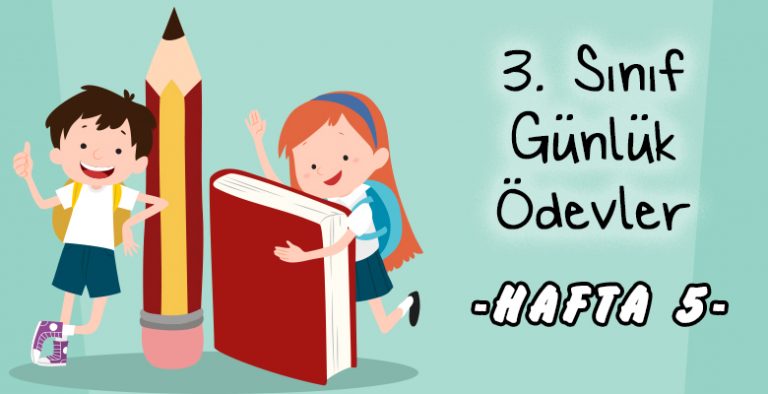 3. Sınıf Günlük Ödevler -1. Dönem 5. Hafta-