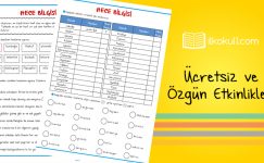 3. Sınıf Türkçe Hece Bilgisi Etkinlik Kağıdı