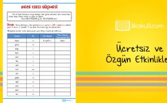 3. Sınıf Türkçe Hece Düşmesi Etkinlik Kağıdı