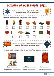 thumbnail of düzlem ve düzlemsel şekil