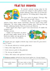 thumbnail of tilki ile oduncu okuma anlama
