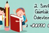 2. Sınıf Günlük Ödevler -1. Dönem 10. Hafta-