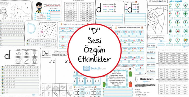 Dik Temel Harfler D Sesi Etkinlikleri Sinif Ogretmenleri Icin