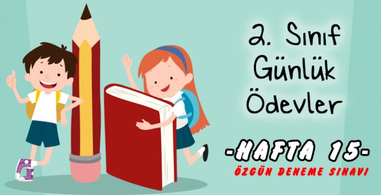 2. Sınıf Günlük Ödevler -1. Dönem 15. Hafta-