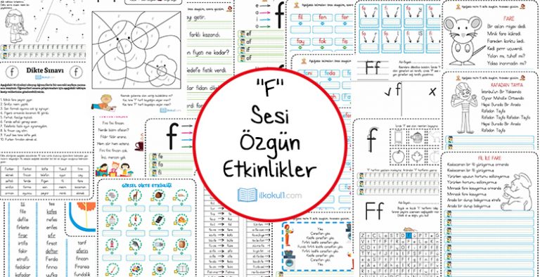 Dik Temel Harfler F Sesi Etkinlikleri