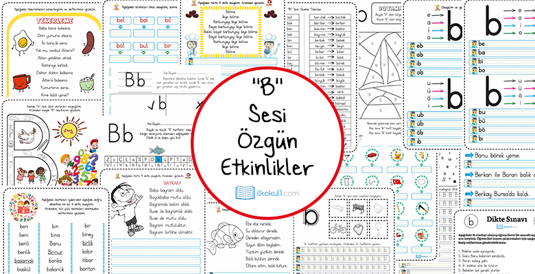 Dik Temel Harfler B Sesi Etkinlikleri