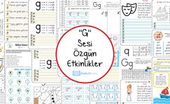 Dik Temel Harfler G Sesi Etkinlikleri