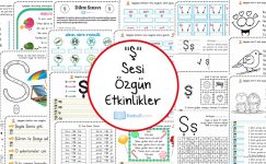 Dik Temel Harfler Ş Sesi Etkinlikleri