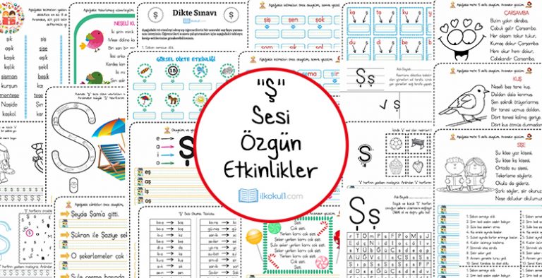Dik Temel Harfler Ş Sesi Etkinlikleri
