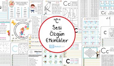 Dik Temel Harfler C Sesi Etkinlikleri