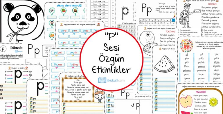 Dik Temel Harfler P Sesi Etkinlikleri