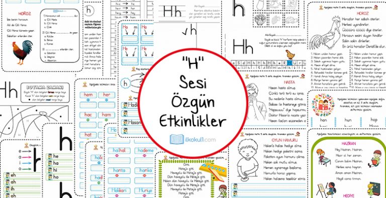 Dik Temel Harfler H Sesi Etkinlikleri