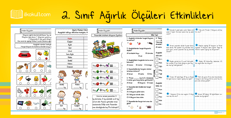 2. Sınıf Ağırlık Ölçüleri Etkinlik Paketi