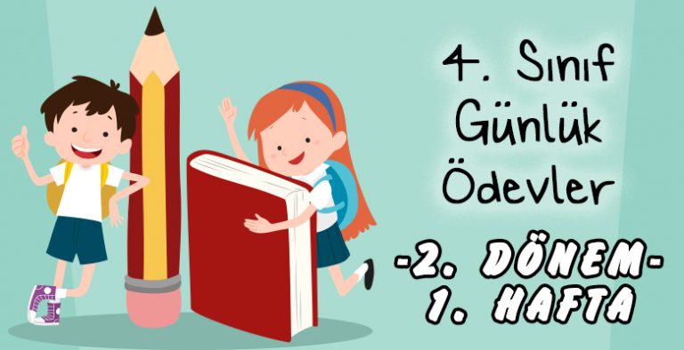 4. Sınıf Günlük Ödevler -2. Dönem 1. Hafta-