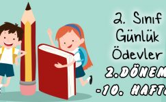 2. Sınıf Günlük Ödevler -2. Dönem 10 Hafta-
