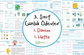 2019-2020 3. Sınıf Günlük Ödevler 1. Dönem 1. Hafta