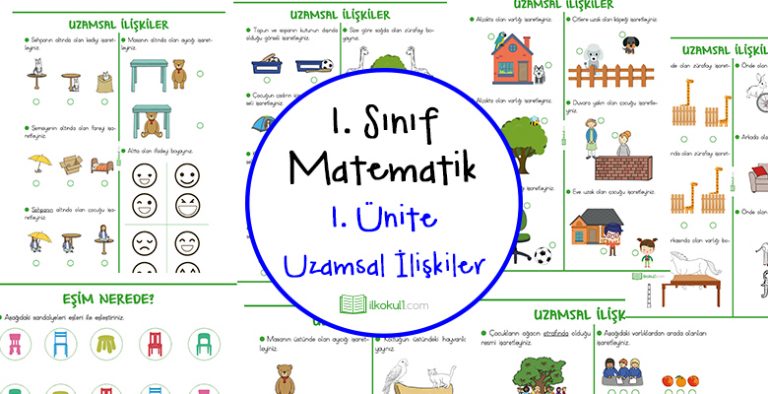 1. Sınıf Matematik Uzamsal İlişkiler Ünitesi 1. Sınıf Matematik Uzamsal İlişkiler Ünitesi