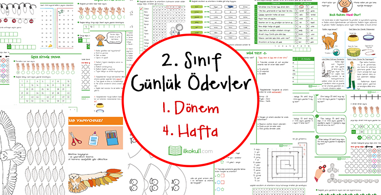 2. Sınıf Günlük Ödevler 1. Dönem 4. Hafta