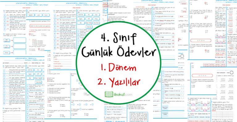 4. Sınıf 1. Dönem 2. Yazılılar 4. Sınıf 1. Dönem 2. Yazılılar