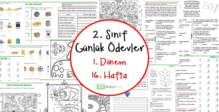 2. Sınıf Günlük Ödevler 1. Dönem 16. Hafta