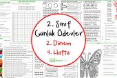 2. Sınıf Günlük Ödevler 2. Dönem 4. Hafta